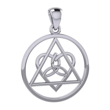 Large Celtic AA Symbol Sterling Silver Pendant Jewelry TPD6004 - Jewelry